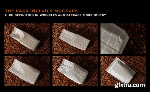 CreativeMarket - Coffee Package Mockup Set 6481546