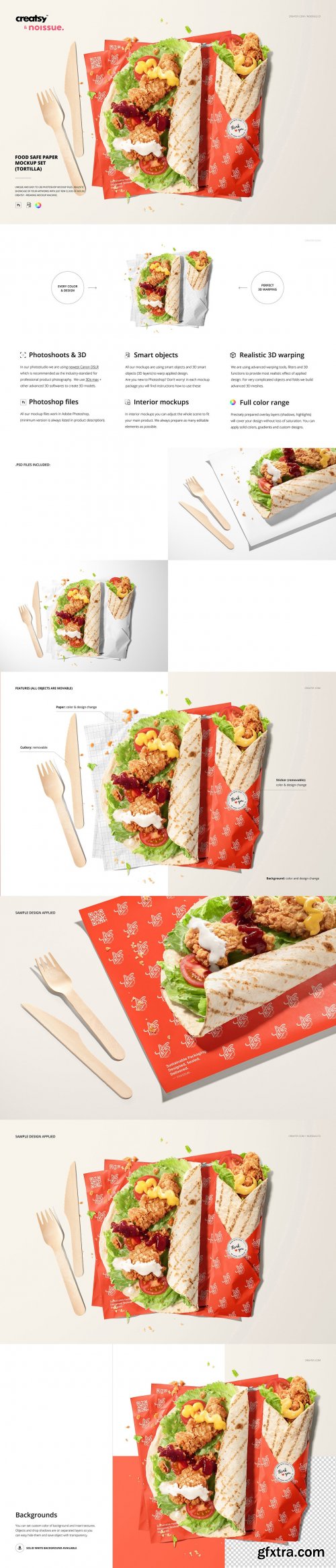 CreativeMarket - Noissue Food Safe Paper Mockup Bundl 6424610