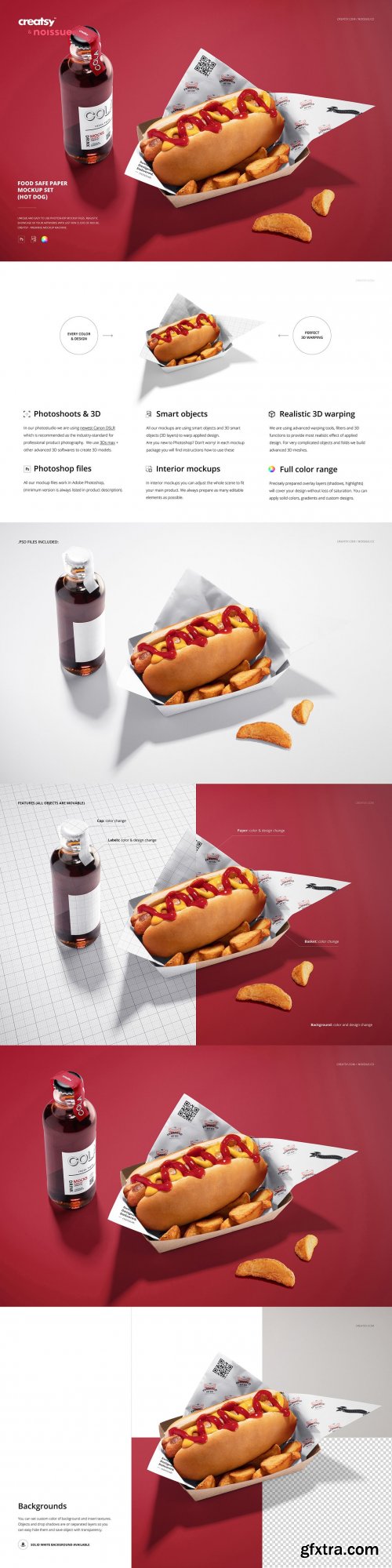 CreativeMarket - Noissue Food Safe Paper Mockup Bundl 6424610