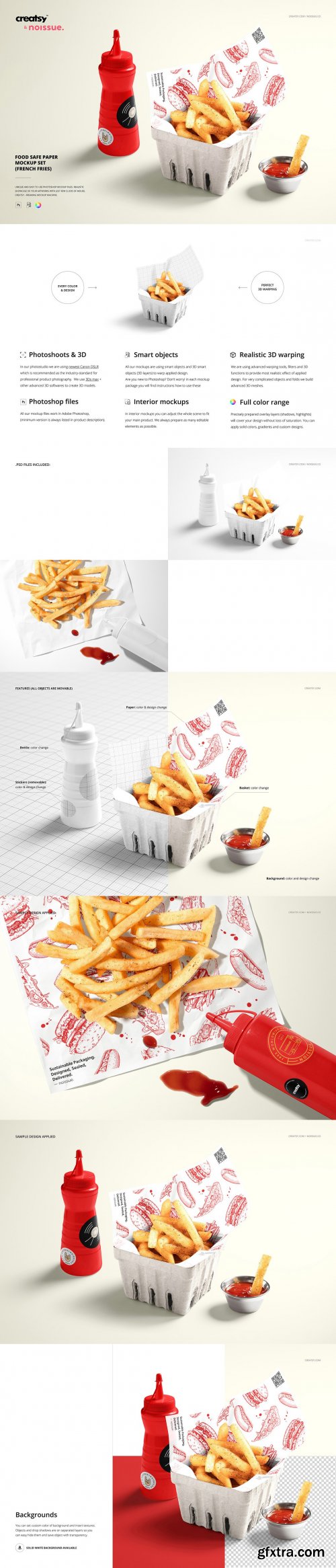 CreativeMarket - Noissue Food Safe Paper Mockup Bundl 6424610