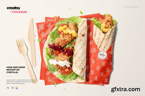 CreativeMarket - Noissue Food Safe Paper Mockup Bundl 6424610