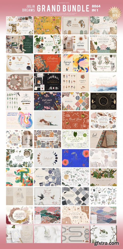 CreativeMarket - 8064 in 1 - GRAPHICS GRAND BUNDLE 6117521