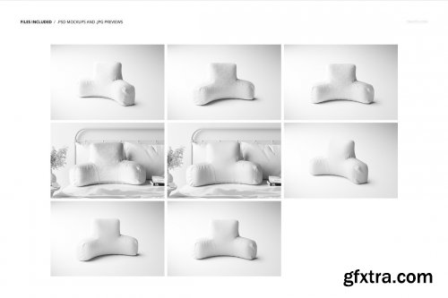 CreativeMarket - Reading Pillow Mockup Set 6494376