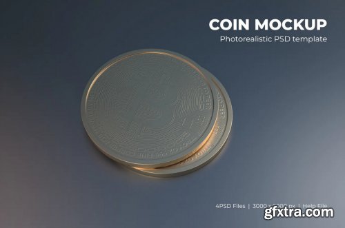 Golden Coin Mockup