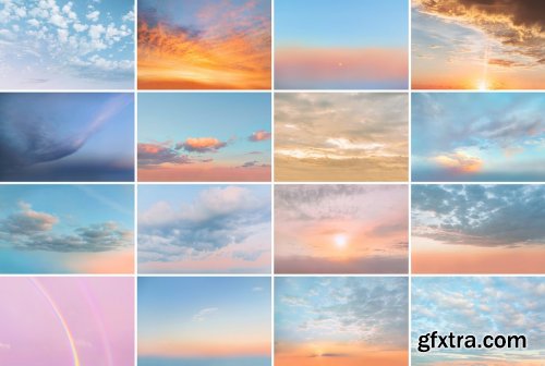 CreativeMarket - 30 Dreamy Pastel Sky Overlays 6252243