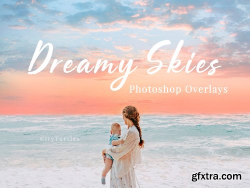 CreativeMarket - 30 Dreamy Pastel Sky Overlays 6252243