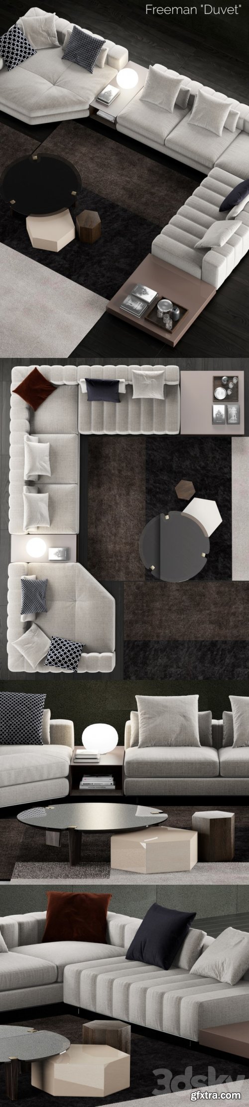 Minotti Freeman Duvet Sofa