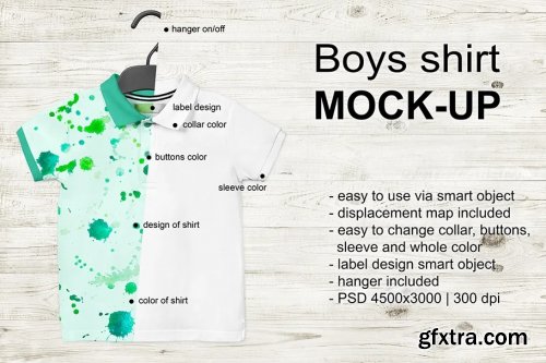 CM - Boys shirt Mock-up 1600724