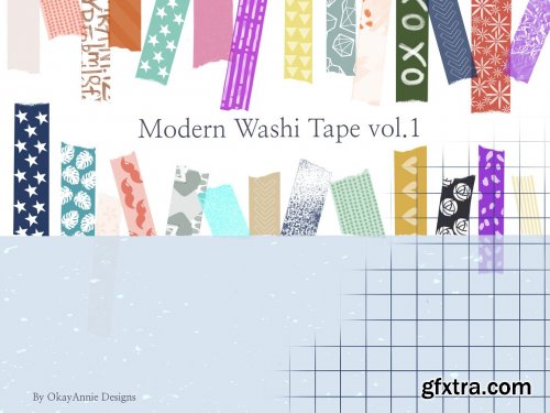 CreativeMarket - 205 Washi Tape Bundle for Procreate 5489982