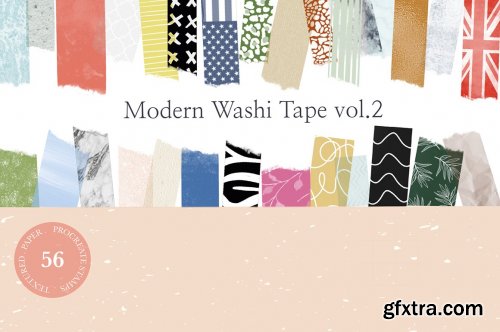 CreativeMarket - 205 Washi Tape Bundle for Procreate 5489982