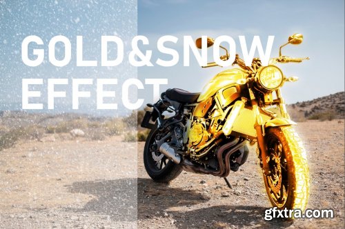 CreativeMarket - Gold And Snow Action // Winter 5623902