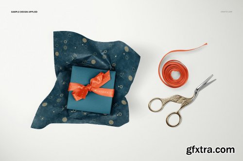 CreativeMarket - Jewelry Wrapping Tissue Paper Mockup 6142965