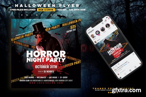 Horror Night Party | Halloween Flyer