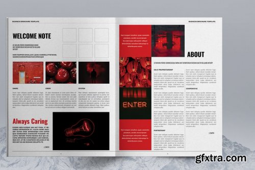 Red Business Brochure Layout