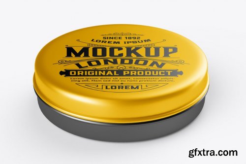 Colored Metal Tin Mockup