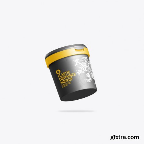 Plastic Paint Bucket Mockup