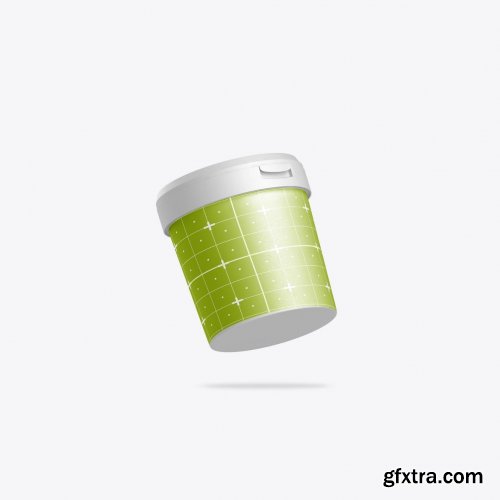 Plastic Paint Bucket Mockup