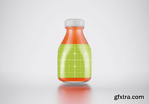 Plastic Juice Bottle Mockup