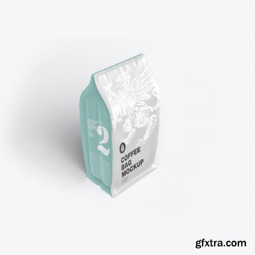 Metallic Paper Coffee Bag Mockup