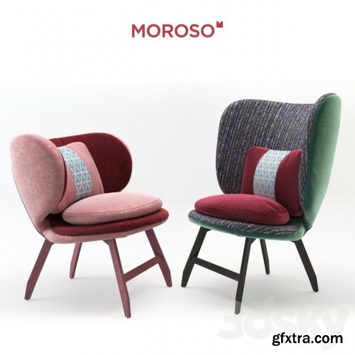 Ariel Small Armchair & Ayub Armchair by Moroso