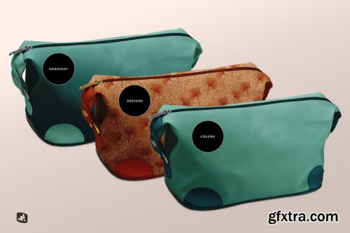 CreativeMarket - Leather Makeup Bag Mockup 6238529