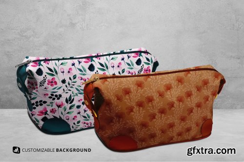 CreativeMarket - Leather Makeup Bag Mockup 6238529