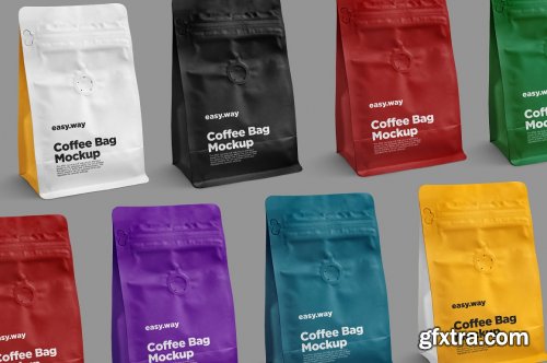 CreativeMarket - Coffee Bag PSD Mockups 6024410