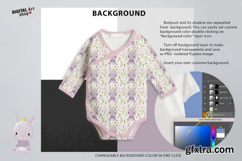 CreativeMarket - Baby Bodysuit Mock Up 6381141