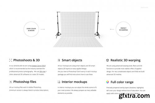 CreativeMarket - Photography Backdrop Mockup Set 6451800