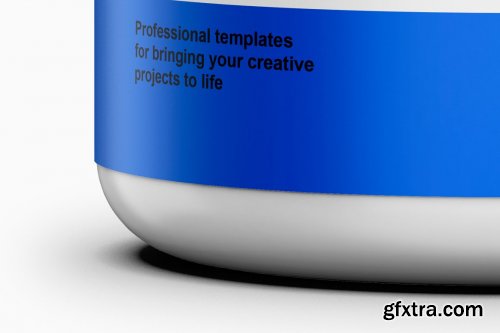 CreativeMarket - Glossy Protein Jar Mockup 250g 6488854