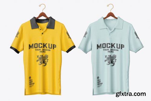 Men's Short Sleeve Polo Shirt Mockup