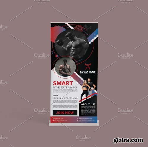 CreativeMarket - Fitness Roll Up Design Templates 5629703