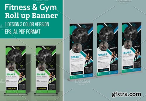 CreativeMarket - Fitness Roll Up Design Templates 5629703