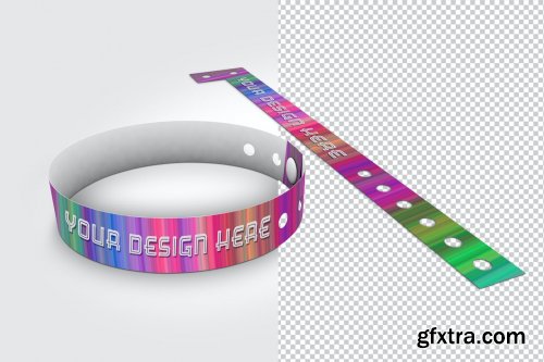 Vinyl wristband mockup