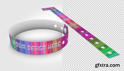 Vinyl wristband mockup