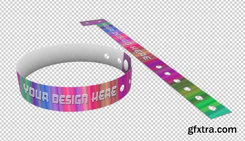 Vinyl wristband mockup