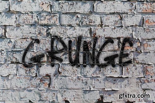 Grunge text effect on wall