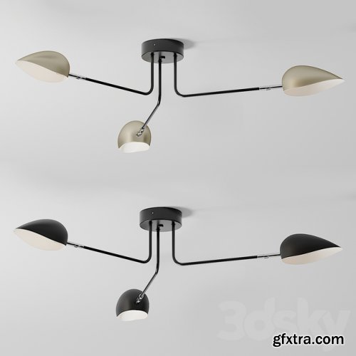 Industrial Modern 3-6 Light Ceiling Lamp