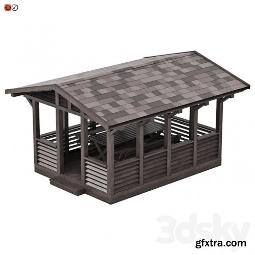 Garden gazebo made of wood 05