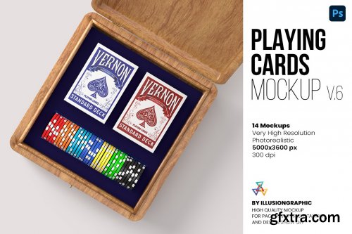 CreativeMarket - Playing Cards Mockup v.6 - 14 views 6180962