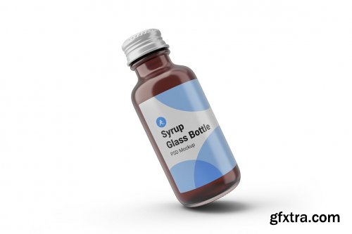 Syrup Glass Bottle Mockup