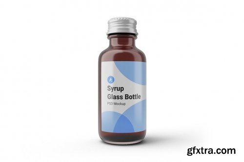 Syrup Glass Bottle Mockup