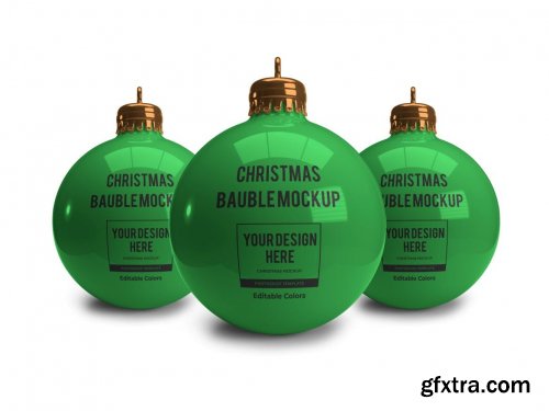 Christmas Bauble Ball Mockup Template Set