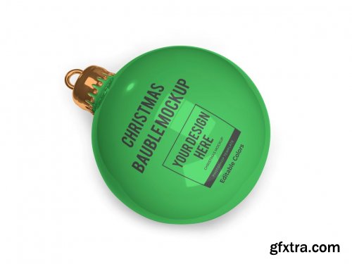 Christmas Bauble Ball Mockup Template Set