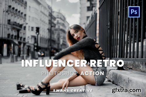 Influencer Retro Photoshop Action