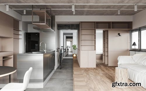 Interior Living Room – Kitchen By Le Hai