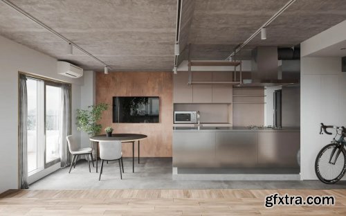 Interior Living Room – Kitchen By Le Hai