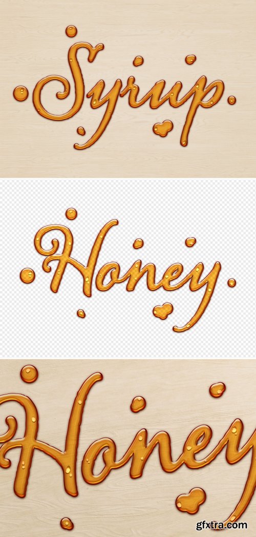 Honey Syrup Text Effect Mockup