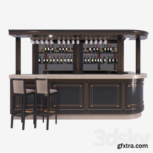 The bar counter