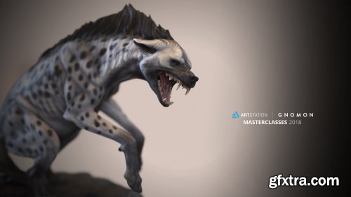 Artstation - Hyena - Dynamic Animal Sculpting by Krystal Sae Eua